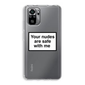 CaseCompany Safe with me: Xiaomi Redmi Note 10S Transparant Hoesje