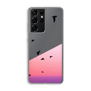 CaseCompany Fly away: Samsung Galaxy S21 Ultra Transparant Hoesje