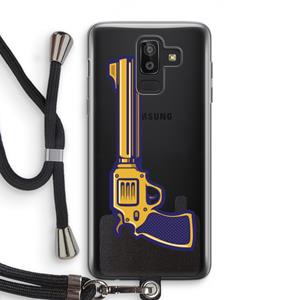 CaseCompany Pew Pew Pew: Samsung Galaxy J8 (2018) Transparant Hoesje met koord