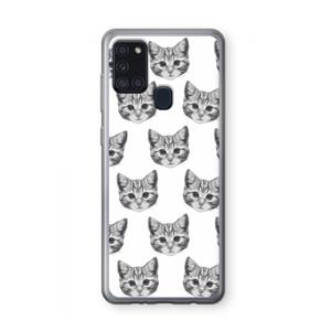 CaseCompany Kitten: Samsung Galaxy A21s Transparant Hoesje