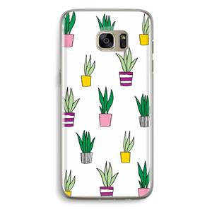 CaseCompany Sanseveria: Samsung Galaxy S7 Edge Transparant Hoesje