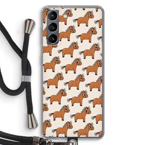 CaseCompany Pony: Samsung Galaxy S21 Transparant Hoesje met koord