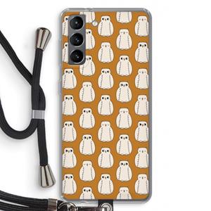 CaseCompany Uilen: Samsung Galaxy S21 Transparant Hoesje met koord