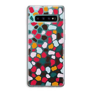 CaseCompany Colored Giraffe: Samsung Galaxy S10 Plus Transparant Hoesje