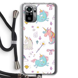 CaseCompany Fantasiewereld: Xiaomi Redmi Note 10S Transparant Hoesje met koord