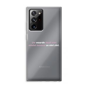 CaseCompany uw waarde daalt niet: Samsung Galaxy Note 20 Ultra / Note 20 Ultra 5G Transparant Hoesje