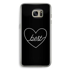CaseCompany Best heart black: Samsung Galaxy S7 Edge Transparant Hoesje