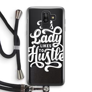 CaseCompany Hustle Lady: Samsung Galaxy J8 (2018) Transparant Hoesje met koord