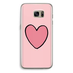 CaseCompany Hartje: Samsung Galaxy S7 Edge Transparant Hoesje