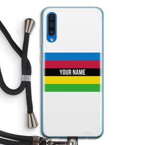 CaseCompany WK Wielrennen: Samsung Galaxy A50 Transparant Hoesje met koord