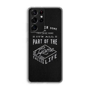 CaseCompany Life: Samsung Galaxy S21 Ultra Transparant Hoesje