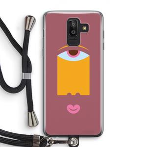 CaseCompany Mono V: Samsung Galaxy J8 (2018) Transparant Hoesje met koord