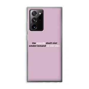 CaseCompany uw waarde daalt niet: Samsung Galaxy Note 20 Ultra / Note 20 Ultra 5G Transparant Hoesje