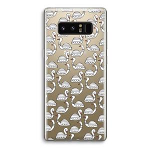 CaseCompany Zwanen: Samsung Galaxy Note 8 Transparant Hoesje