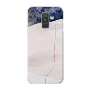 CaseCompany Stone White: Samsung Galaxy A6 Plus (2018) Transparant Hoesje