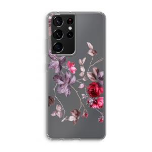 CaseCompany Mooie bloemen: Samsung Galaxy S21 Ultra Transparant Hoesje