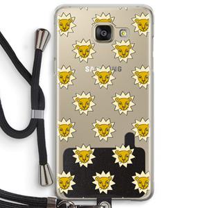 CaseCompany Leeuwenkoppen: Samsung Galaxy A5 (2016) Transparant Hoesje met koord