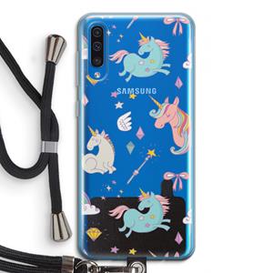 CaseCompany Fantasiewereld: Samsung Galaxy A50 Transparant Hoesje met koord