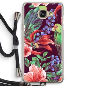 CaseCompany Papegaaien: Samsung Galaxy A5 (2016) Transparant Hoesje met koord