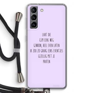 CaseCompany GSM: Samsung Galaxy S21 Transparant Hoesje met koord
