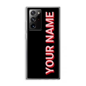 CaseCompany Namecase: Samsung Galaxy Note 20 Ultra / Note 20 Ultra 5G Transparant Hoesje