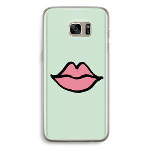 CaseCompany Kusje: Samsung Galaxy S7 Edge Transparant Hoesje