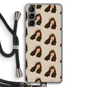 CaseCompany Bonjour mon amour: Samsung Galaxy S21 Transparant Hoesje met koord