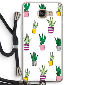 CaseCompany Sanseveria: Samsung Galaxy A5 (2016) Transparant Hoesje met koord