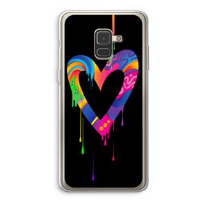 CaseCompany Melts My Heart: Samsung Galaxy A8 (2018) Transparant Hoesje