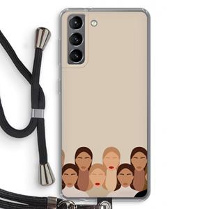 CaseCompany Girls girls girls: Samsung Galaxy S21 Transparant Hoesje met koord