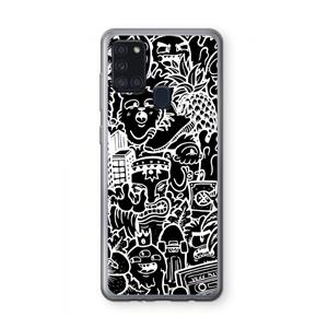 CaseCompany Vexx Black Mixtape: Samsung Galaxy A21s Transparant Hoesje