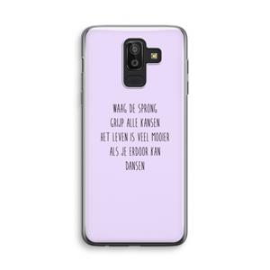 CaseCompany Sprong: Samsung Galaxy J8 (2018) Transparant Hoesje