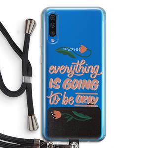 CaseCompany Optimistic flower girl: Samsung Galaxy A50 Transparant Hoesje met koord