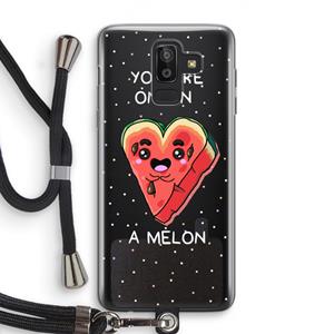 CaseCompany One In A Melon: Samsung Galaxy J8 (2018) Transparant Hoesje met koord