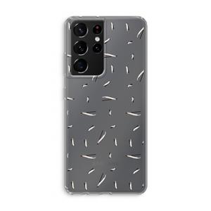 CaseCompany Hipster stripes: Samsung Galaxy S21 Ultra Transparant Hoesje