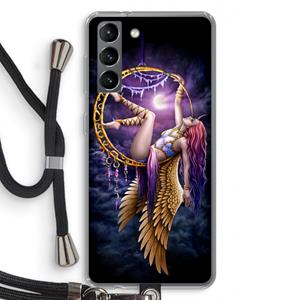 CaseCompany Aerial Angel: Samsung Galaxy S21 Transparant Hoesje met koord