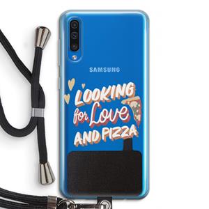CaseCompany Pizza is the answer: Samsung Galaxy A50 Transparant Hoesje met koord