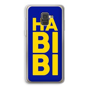 CaseCompany Habibi Blue: Samsung Galaxy A8 (2018) Transparant Hoesje