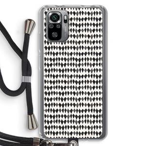CaseCompany Crazy shapes: Xiaomi Redmi Note 10S Transparant Hoesje met koord