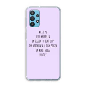 CaseCompany Relatief: Samsung Galaxy A32 4G Transparant Hoesje