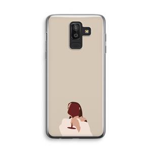 CaseCompany I drink wine: Samsung Galaxy J8 (2018) Transparant Hoesje