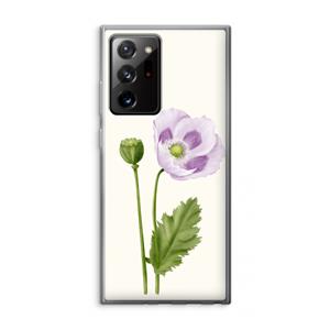 CaseCompany Purple poppy: Samsung Galaxy Note 20 Ultra / Note 20 Ultra 5G Transparant Hoesje