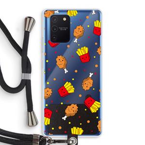 CaseCompany Chicken 'n Fries: Samsung Galaxy Note 10 Lite Transparant Hoesje met koord