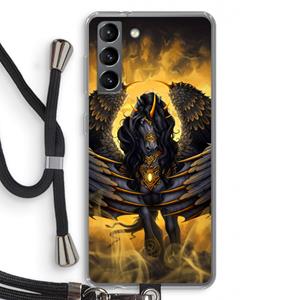 CaseCompany Pegasus: Samsung Galaxy S21 Transparant Hoesje met koord