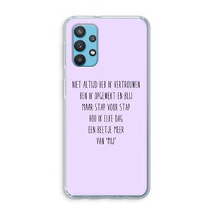 CaseCompany Zelfvertrouwen: Samsung Galaxy A32 4G Transparant Hoesje