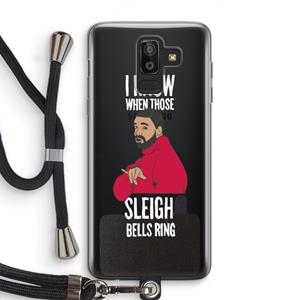 CaseCompany Sleigh Bells Ring: Samsung Galaxy J8 (2018) Transparant Hoesje met koord