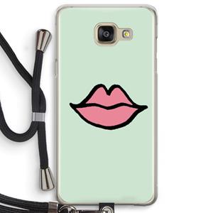 CaseCompany Kusje: Samsung Galaxy A5 (2016) Transparant Hoesje met koord