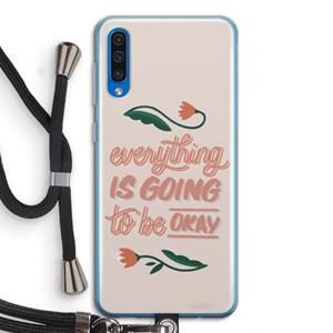 CaseCompany Optimistic flower girl: Samsung Galaxy A50 Transparant Hoesje met koord