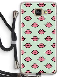 CaseCompany Lipjes: Samsung Galaxy A5 (2016) Transparant Hoesje met koord
