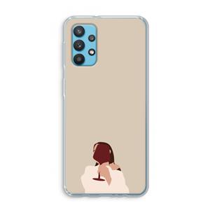 CaseCompany I drink wine: Samsung Galaxy A32 4G Transparant Hoesje